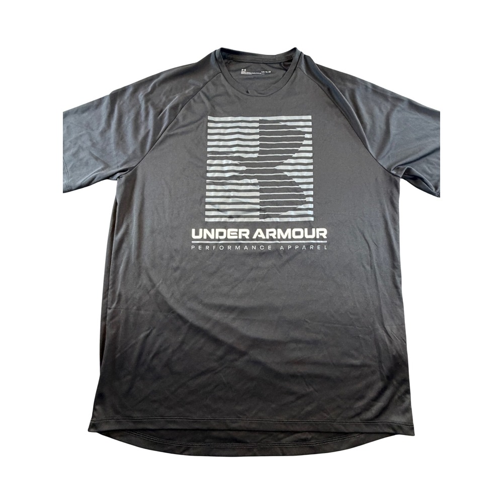 Under Armour Mens Performance Apparel Graphic T-Shirt Loose Fit Gray LG